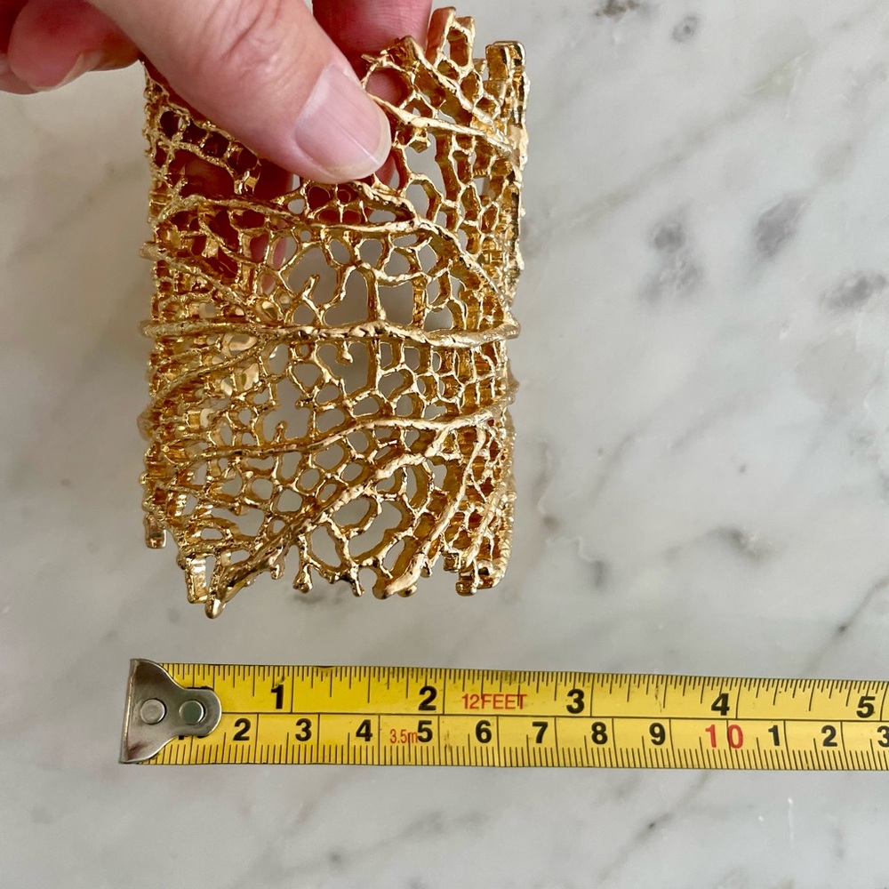 Zara Gold Coral Reef Cuff Bracelet - Picture 5 of 5